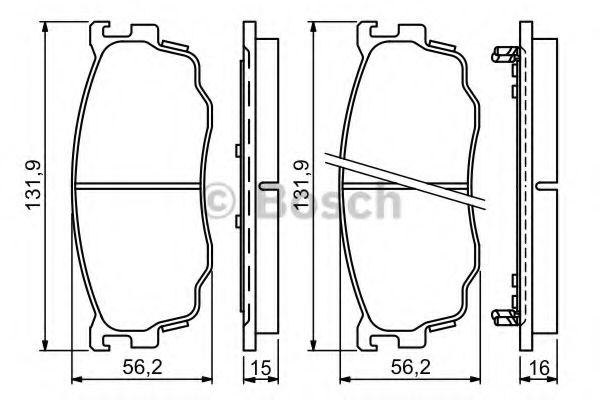 0986494258 BOSCH ТОРМОЗНЫЕ КОЛОДКИ ЗАДНИЕ