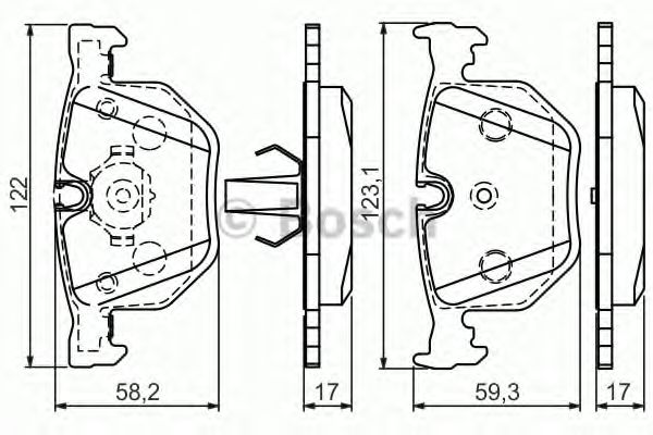 0986494286 BOSCH Колодки дисковые задние