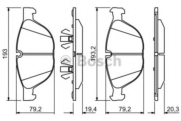 0986494307 BOSCH Колодки тормозные bmw x5 e70 07-x6 e71 -08.08 передние