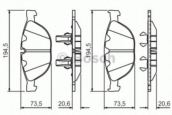 0986494349 BOSCH Колодки тормозные bmw e60e65m5m6 3.5-6.0 04- передние