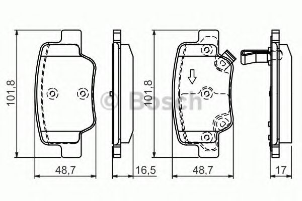 0986494404 BOSCH Колодки тормозные дисковые задн toyota: verso (_au