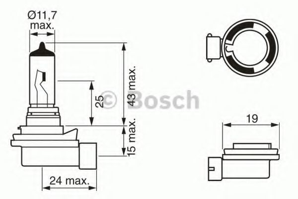 1987302081 BOSCH Лампа H8 35W 
