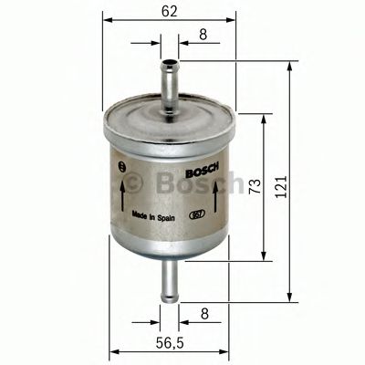 0450905326 BOSCH Фильтр топливный NISSAN PRIMERAALMERAMAXIMAMICRA