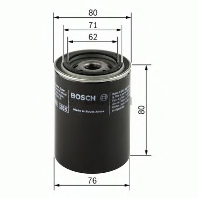 F026407005 BOSCH Фильтр масляный SAAB 99 2.53.