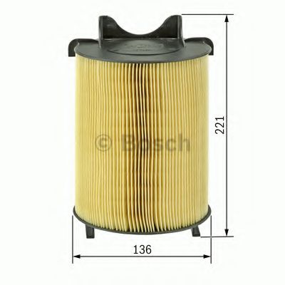 1457433576 BOSCH Фильтр воздушный VAG OCTAVIA/GOLF 5/GOLF 6/JETTA 3/PASSAT 03-