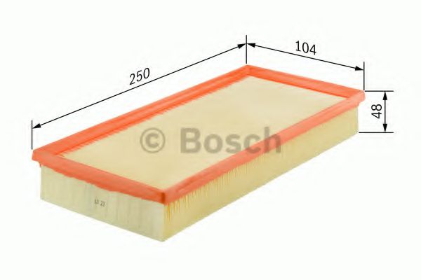 1457433599 BOSCH Фильтр воздушный MITSUBISHI COLT 4-SMART 1.1-1.5