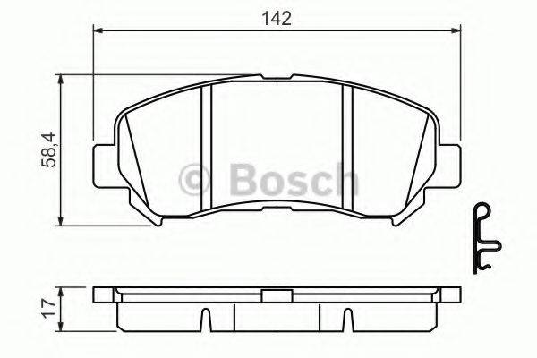 0986494501 BOSCH ДИСКОВЫЕ КОЛОДКИ