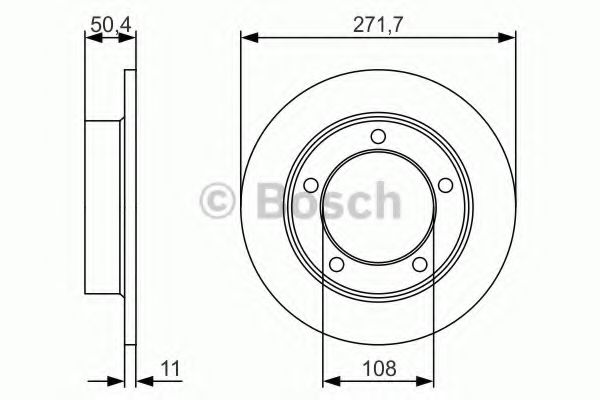 0986479R73 BOSCH ТОРМОЗНОЙ ДИСК