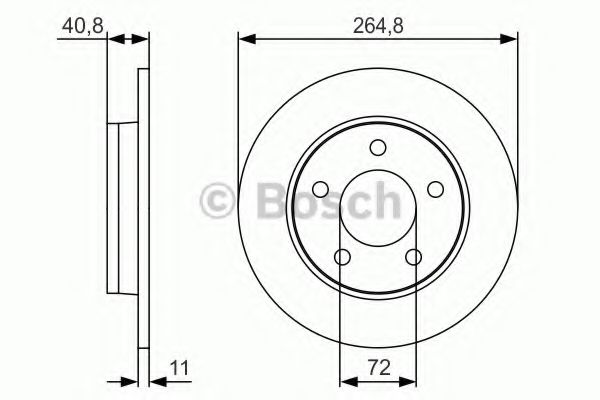 0986479S50 BOSCH ТОРМОЗНОЙ ДИСК ЗАДНИЙ