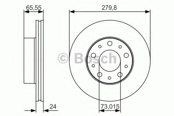 0986479S70 BOSCH ТОРМОЗНОЙ ДИСК ПЕРЕДНИЙ