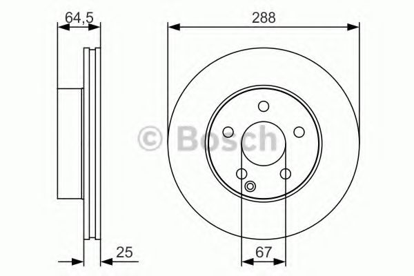 0986479S83 BOSCH Диск тормозной MB W204 07- перед.вент.