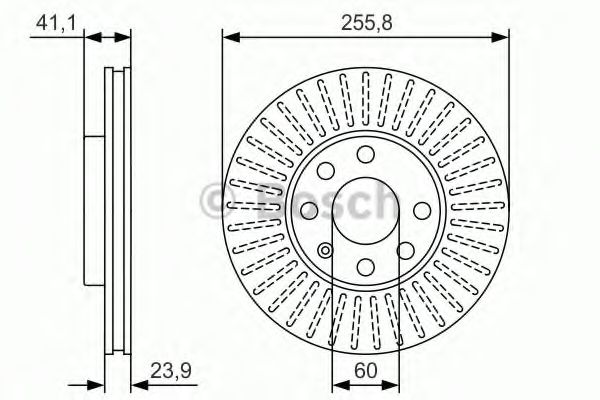 0986479R76 BOSCH ТОРМОЗНОЙ ДИСК ПЕРЕДНИЙ