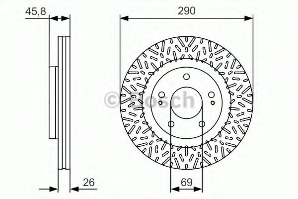 0986479527 BOSCH Диск тормозной