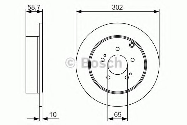 0986479532 BOSCH ТОРМОЗНОЙ ДИСК