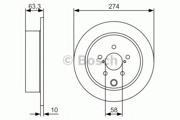 0986479634 BOSCH диск тормозной subaru foresterimpreza 1.62.0 12- задний