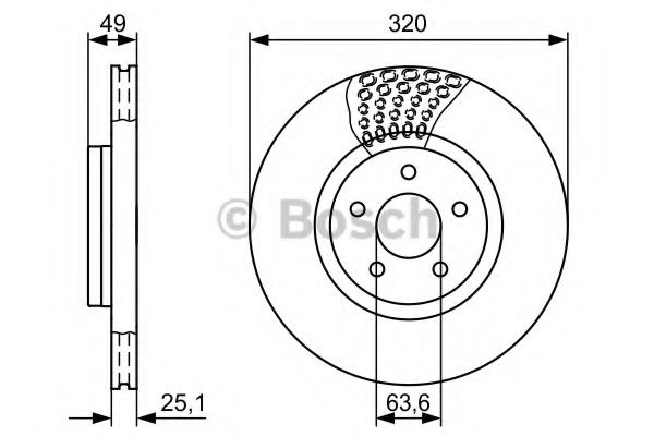 0986479660 BOSCH Тормозной диск