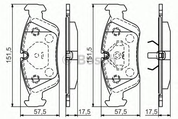 0986495060 BOSCH Дисковые колодки