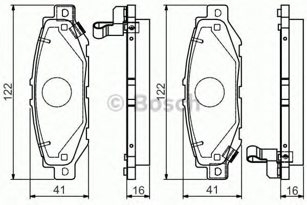 0986495122 BOSCH Комплект тормозных колодок, дисковый тормоз