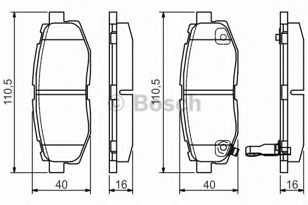 0986495135 BOSCH Дисковые колодки