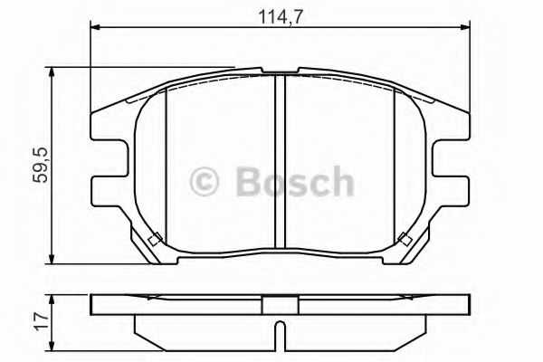 0986495140 BOSCH ДИСКОВЫЕ КОЛОДКИ ПЕРЕДНИЕ