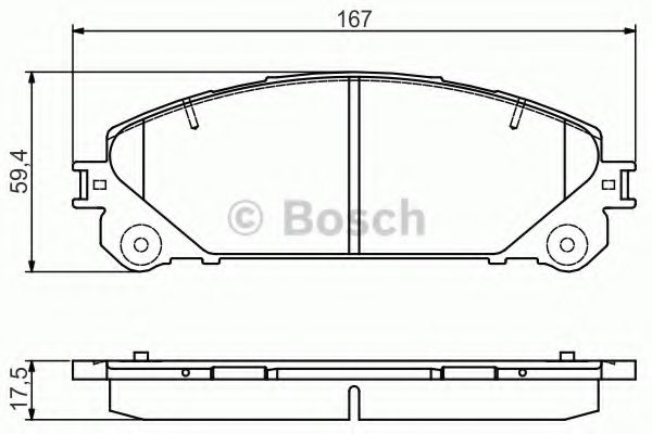 0986495169 BOSCH ДИСКОВЫЕ КОЛОДКИ ПЕРЕДНИЕ