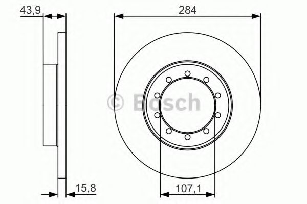 0986479A34 BOSCH Диск торм.зад. Ford Transit 06-