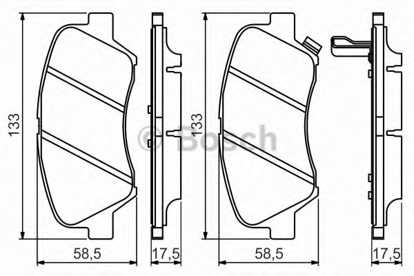 0986494563 BOSCH Колодки тормозные HYUN/KIA SOLARIS/RIO 10- перед.