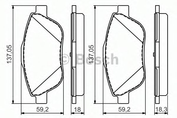 0986494564 BOSCH Колодки тормозные передние
