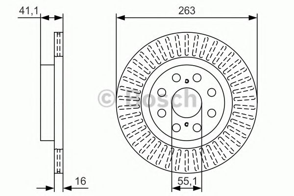 0986479T57 BOSCH ТОРМОЗНОЙ ДИСК