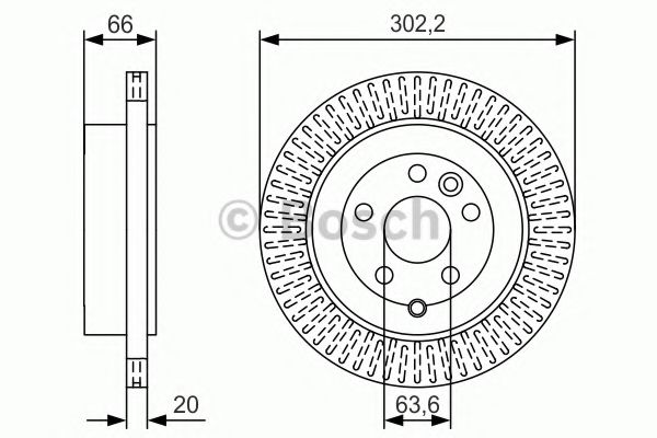 0986479U44 BOSCH диск тормозной задний