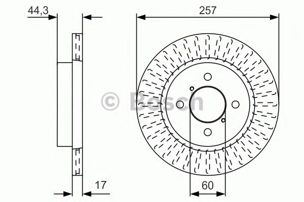 0986479U93 BOSCH тормозные диски chery s12 s21