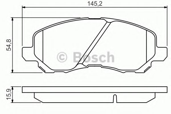 0986495253 BOSCH Колодки тормозные передние MITSUBISHI ASX/LANCER/OUTLANDER Bosch