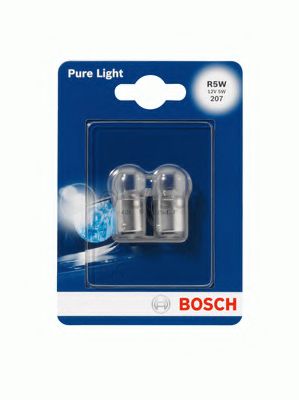 1987301022 BOSCH Лампа R5W BA15s Pure Light (компл.blister 2шт.)