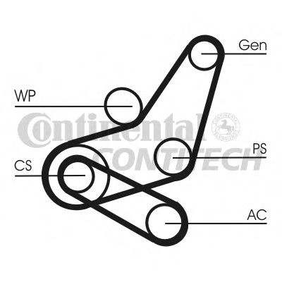 6PK1059ELASTT2 CONTITECH Комплект ремней 6PK1059ELAST + 5PK868ELAST ContiTech