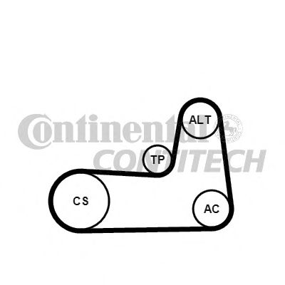 5PK1125K1 CONTITECH Ремень ручейковый 5PK1125 комплект