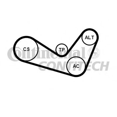 6PK1050K1 CONTITECH Ремень ручейковый 6PK15 комплект