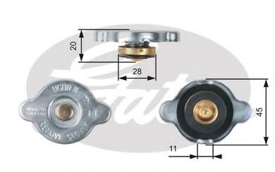 RC133 GATES Крышки системы охлаждения rc133