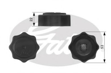 RC229 GATES Крышка радиатора 
