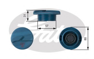 RC234 GATES КРЫШКА РАДИАТОРА