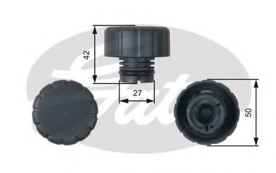 RC244 GATES Крышка радиатора RC244