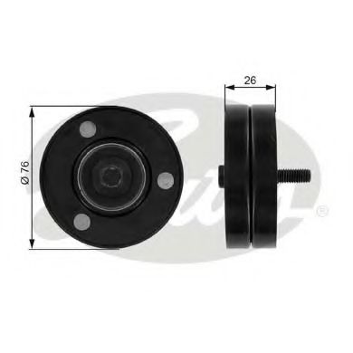 T36088 GATES Ролик ремня приводного VOLVO S4V4 1.6-2. -4