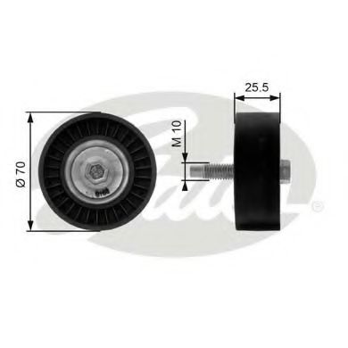 T36199 GATES Ролик ремня приводного FORD FOCUS 98-61 1.82. обводной