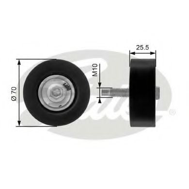 T36200 GATES Ролик руч. ремня FORD FOCUS 1.8,2.L 16V 98-05