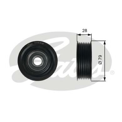 T36416 GATES ролик приводного ремня toyota avensis 2.0-2.2 d-4d