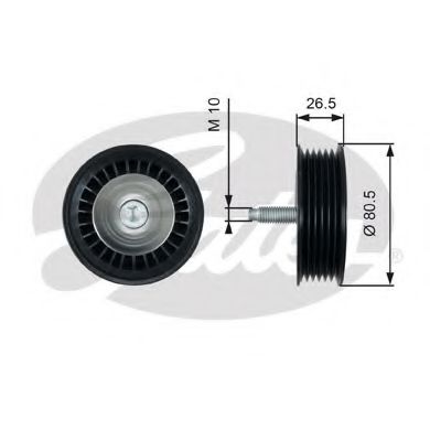 T36490 GATES ролик ремня приводного renault 1.5d1.6 01-