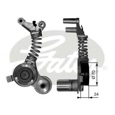 T38406 GATES Натяжитель ремня приводного AUDI A4A6 3. 1-5