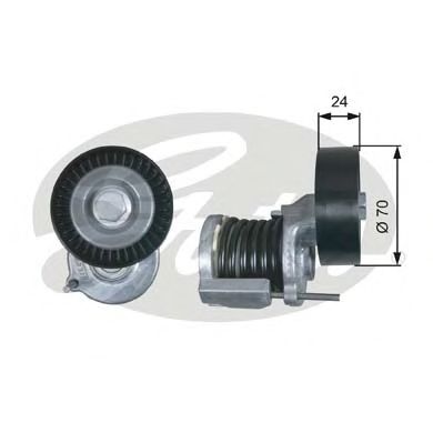 T38427 GATES Натяжитель ремня приводного VW PASSAT B6GOLF VT5AUDI A3FABIA 1.9TDI,2.TDI