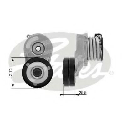 T38432 GATES натяжитель пклинового ремня opel