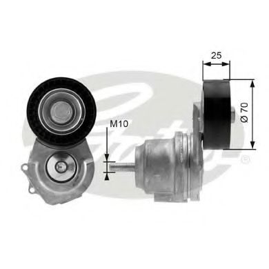 T38498 GATES Натяжитель ремня приводного opel astracorsameriva 1.7d 09-