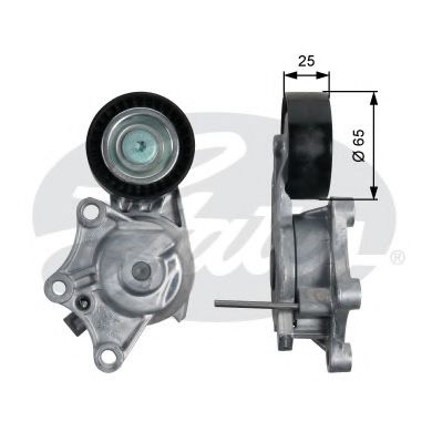 T39187 GATES Ролик приводного ремня citroen. peugeot 1.4hdi-1.6hdi 09